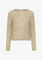 Saint Tropez ANELISZ csónaknyakú pulóver – Oxford Tan Melange