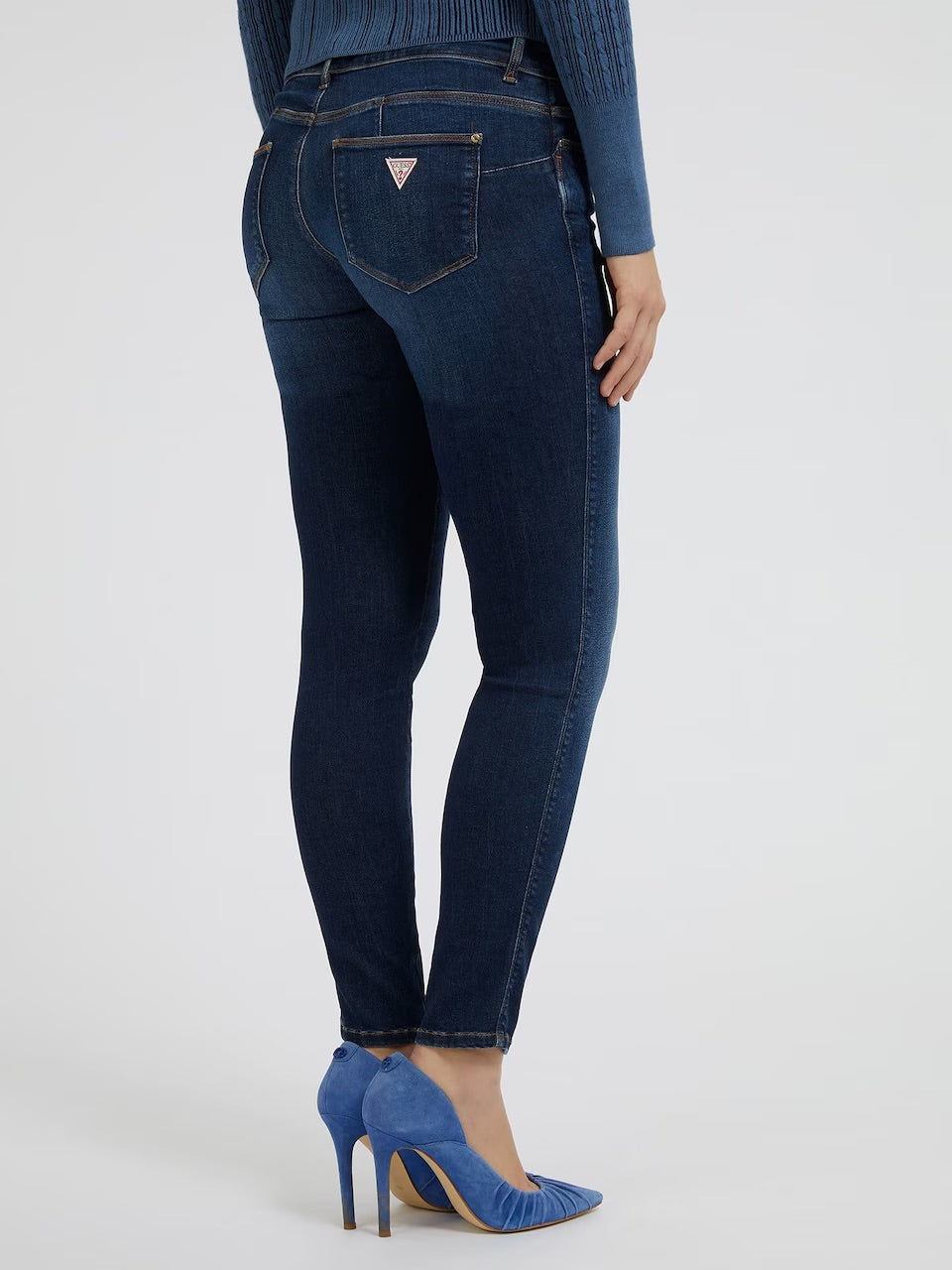 Guess Sexy Curve Stretch Szűk Szárú Farmer – Sötétkék