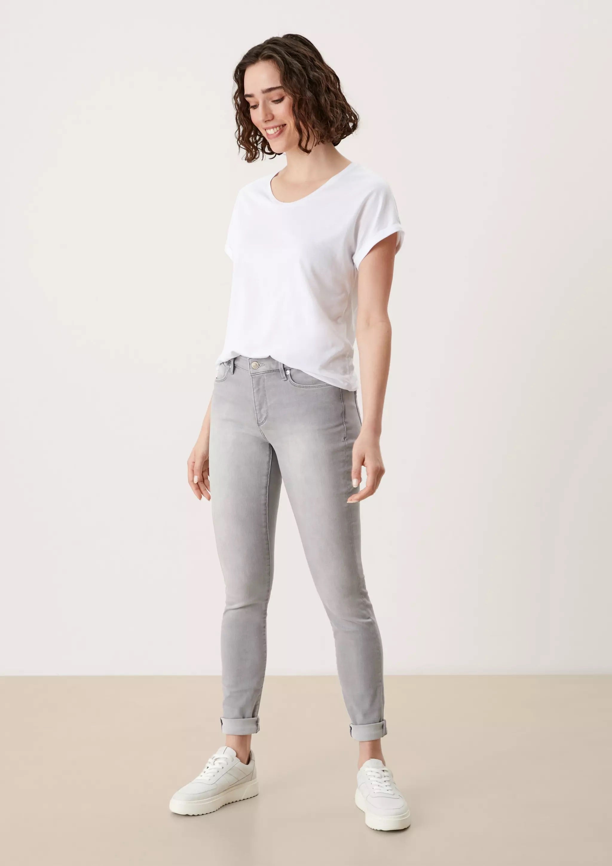 s.Oliver Izabell Women's Skinny Jeans - Light Grey Garment Wash - Model 1277411