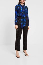 Desigual Tie-Dye Blúz - Kék Mandala Mintás Masnival