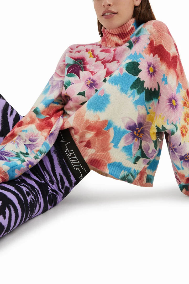 Desigual Mintás Leggings Harisnyanadrág 2 Az 1-BEN (lila-fekete)