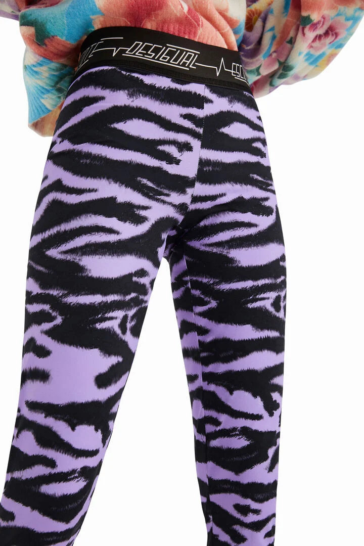 Desigual Mintás Leggings Harisnyanadrág 2 Az 1-BEN (lila-fekete)