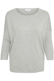 Saint Tropez MilaSZ kerek nyakú pulóver – Pearl Grey Melange