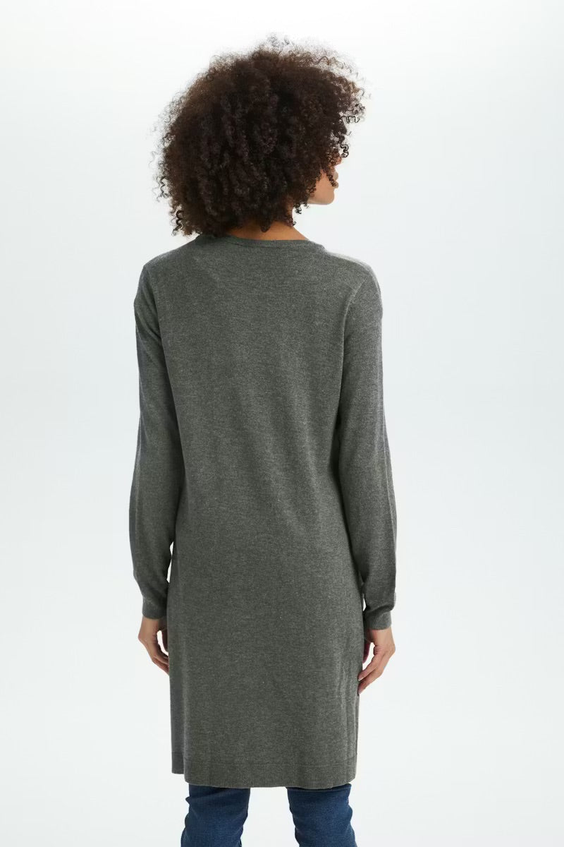 N2675 Hosszú Kardigán Zsebekkel