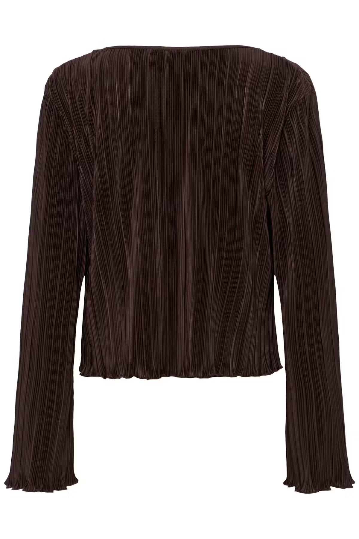 ZuniSZ Pleated Blouse - Chocolate Brown