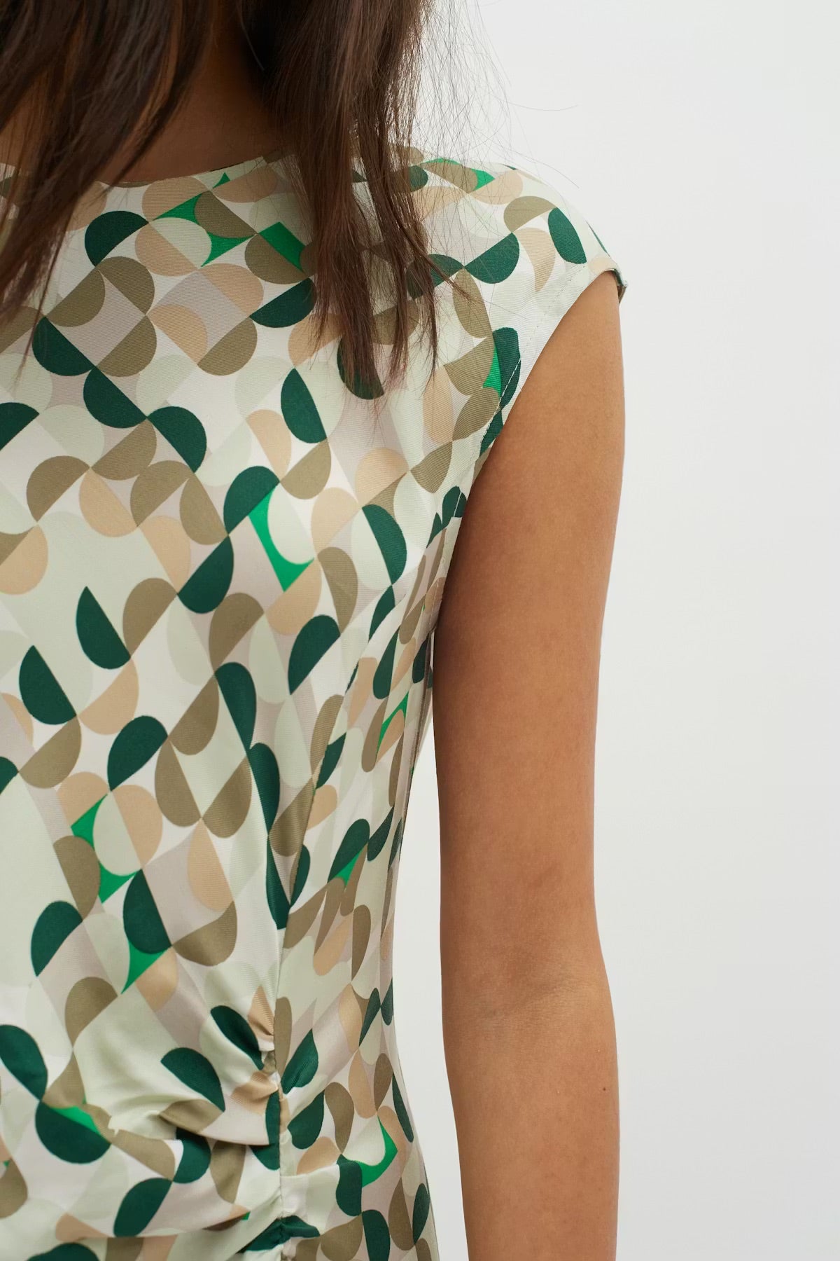 InWear BerilIW Dress - Green Geometric Print Maxi Dress
