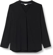 TRIANGLE hosszú ujjú, V-nyakú blúz – fekete