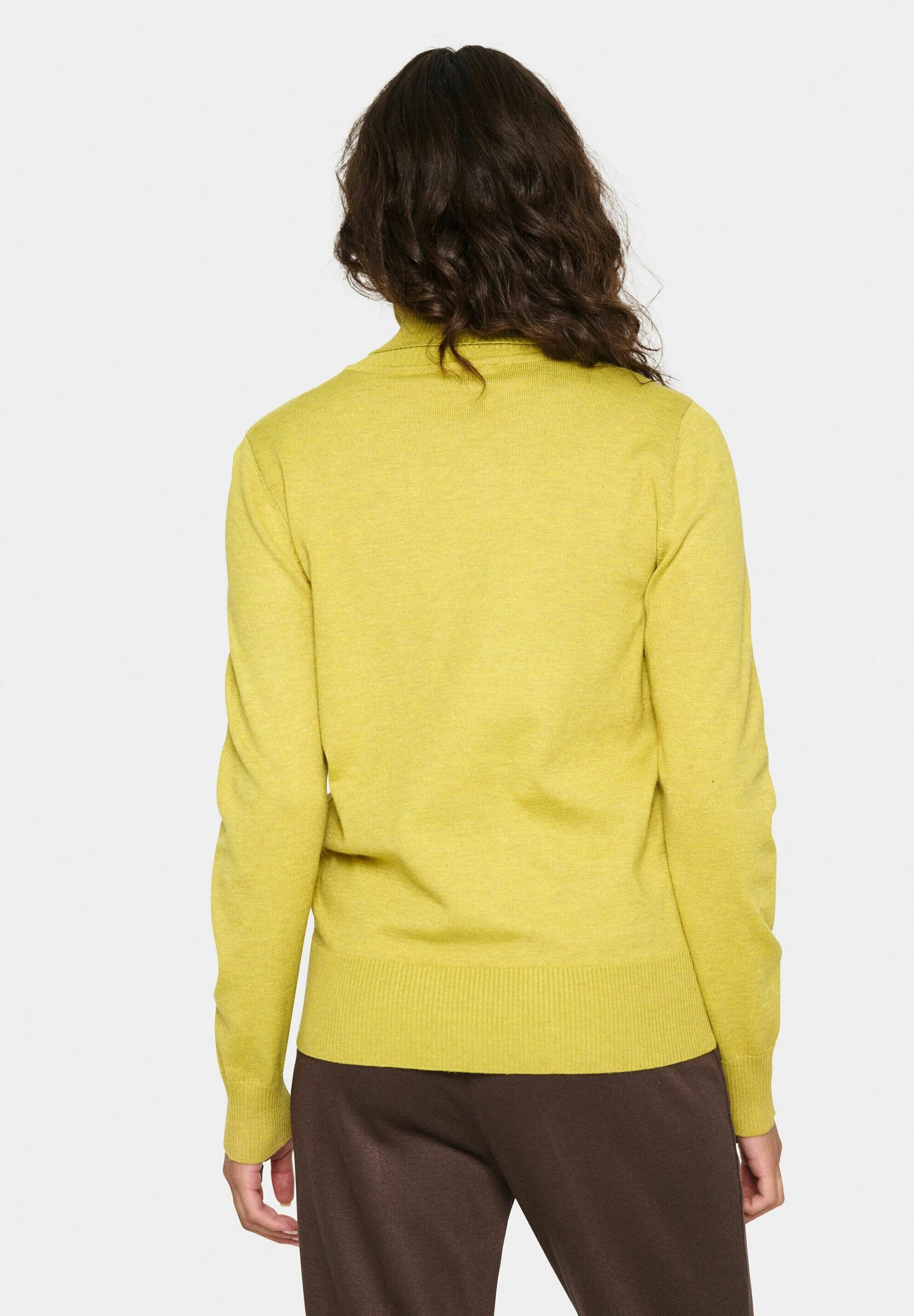 Saint Tropez MILASZ Rollneck Pullover - Lime Yellow