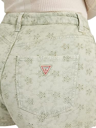 Guess Claudia hímzett farmer rövidnadrág - Floridada zöld