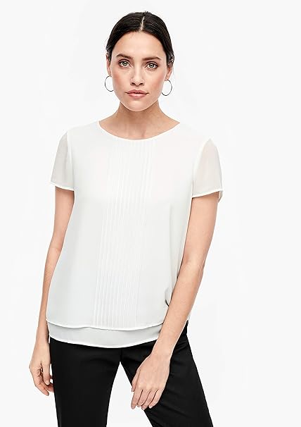 s.Oliver BLACK LABEL Pleated Blouse - Dream Cream