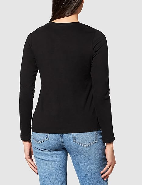 s.Oliver női hosszú ujjú póló - BREAK THE ICE grafika - Normál szabás