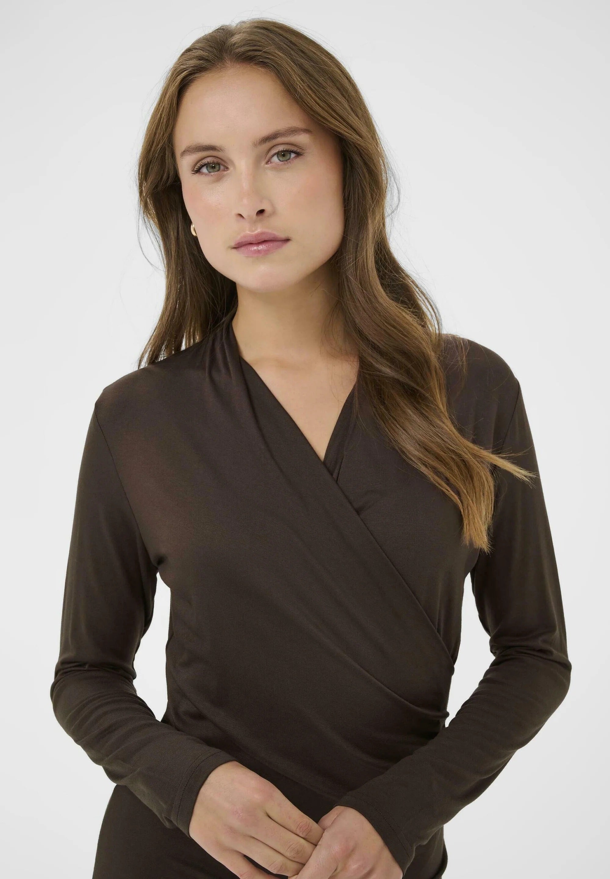 Saint Tropez ViggaSZ Átlapolós Ruha - Mulcsszínű