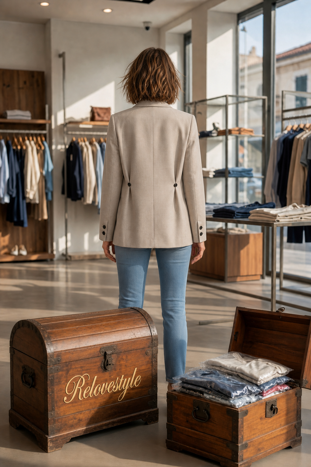 Co'couture bő szabású, egygombos blézer – homokszín