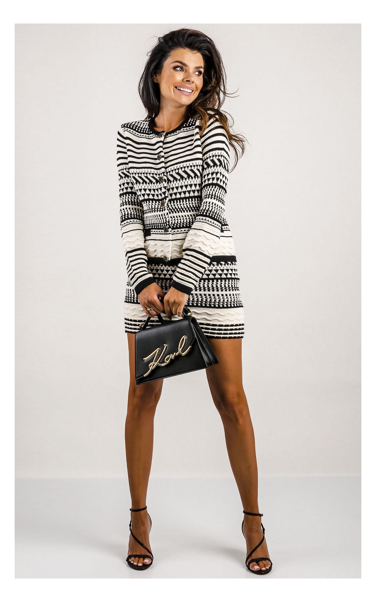 Marciano Guess Mintás Kardigán - Fekete-Krém