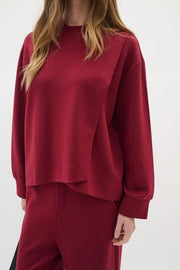 InWear Gida Sweatshirt - Wine Red Oversized Sweatshirt