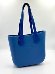 O bag Mini – Blue Handbag with Tweed-Effect Zippered Interior