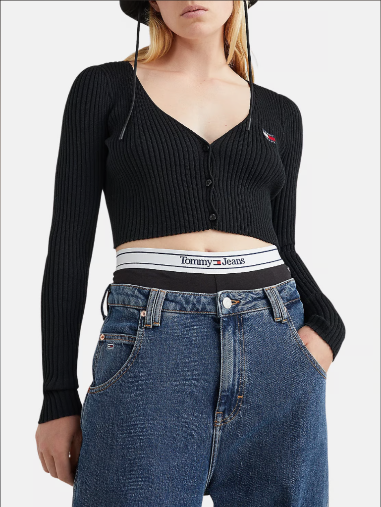 Tommy Jeans Essential Badge Cardigan – Black