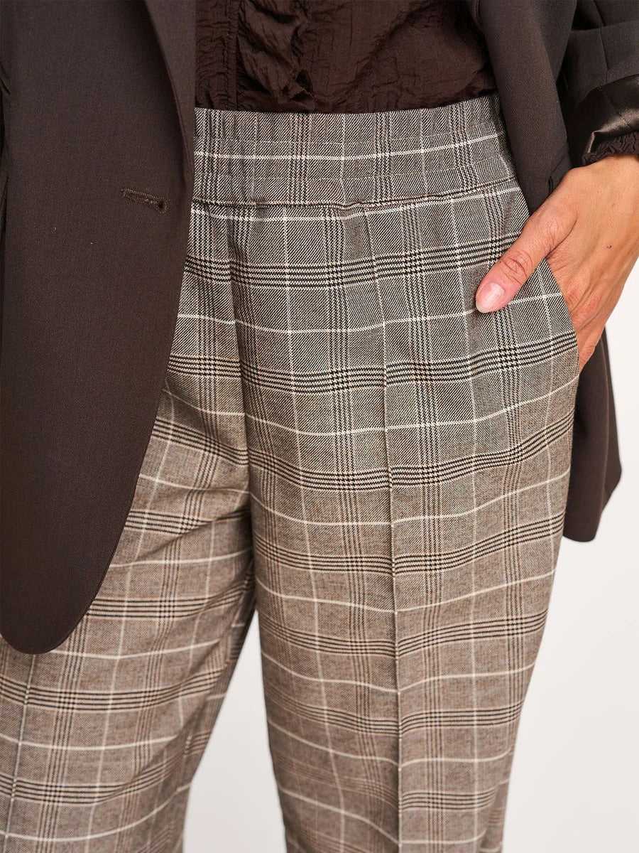 Co'couture Claudine CC bő szárú nadrág – dióbarna
