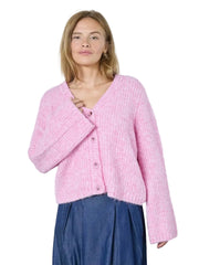 Co'couture Charlie V-nyakú kardigán – halvány rózsaszín