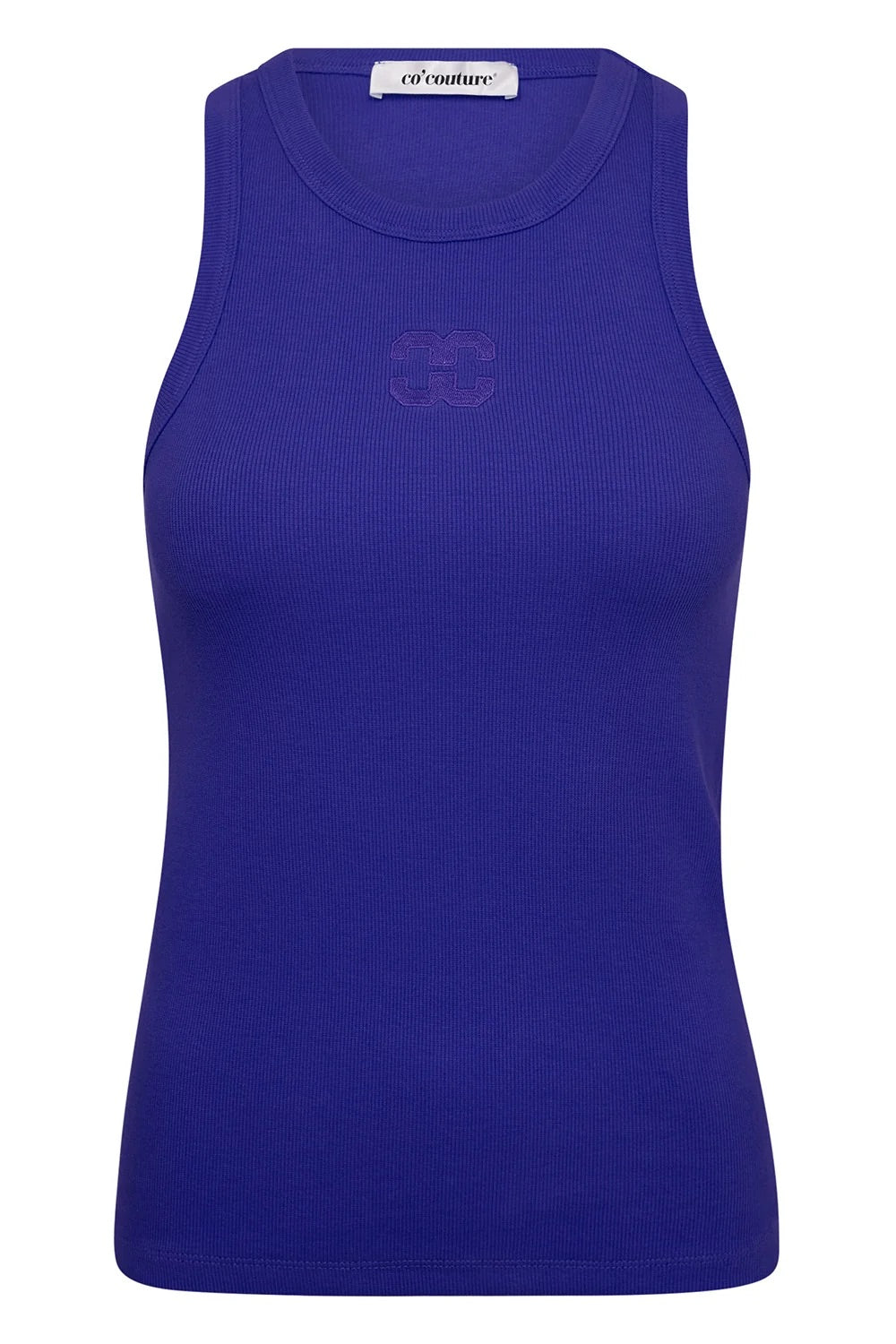 Co'couture Sahara CC hímzett, ujjatlan felső – New Blue