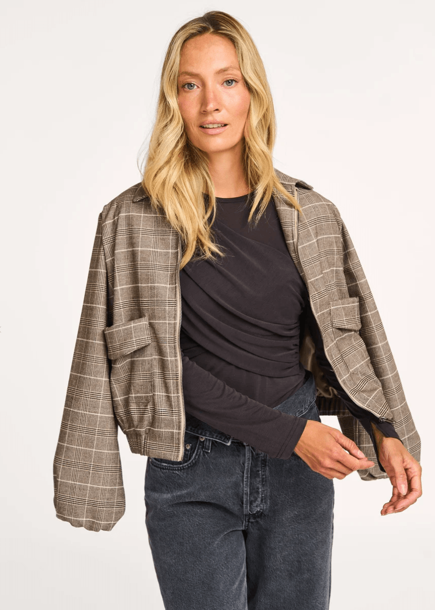 Co'couture Camilla CC drapírozott, hosszú ujjú blúz – fekete