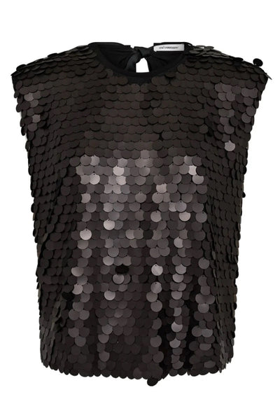 Co'couture Maxi CC flitteres, masnis felső – fekete