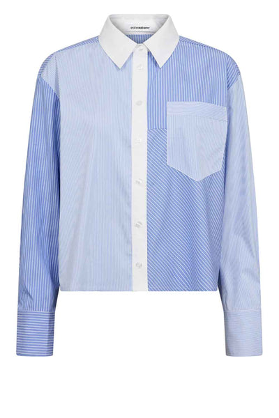 Co'couture Suri bő szabású, csíkos ing – Blue Mix