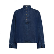 Co'couture Azmina CC gomboláspántos farmerblúz – farmerkék