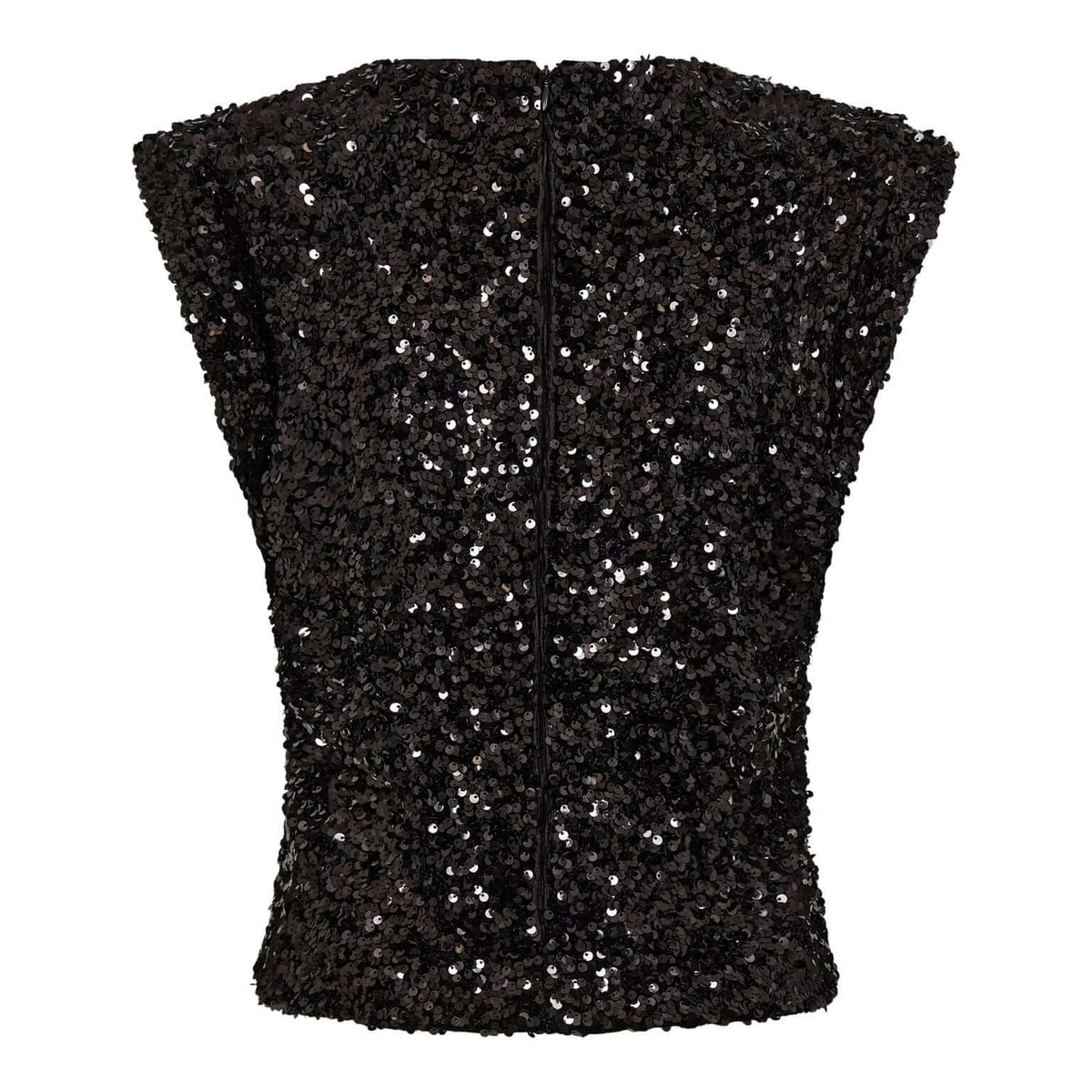 Co'couture Roslyn CC flitteres felső – fekete