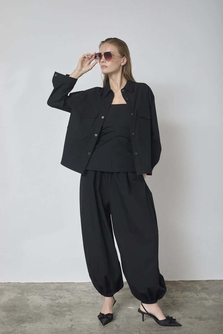Co'couture Acasia CC hosszú ujjú ing – fekete