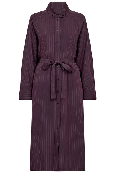 Co'couture Trinny CC csíkos, denevérujjú midiruha – szilva