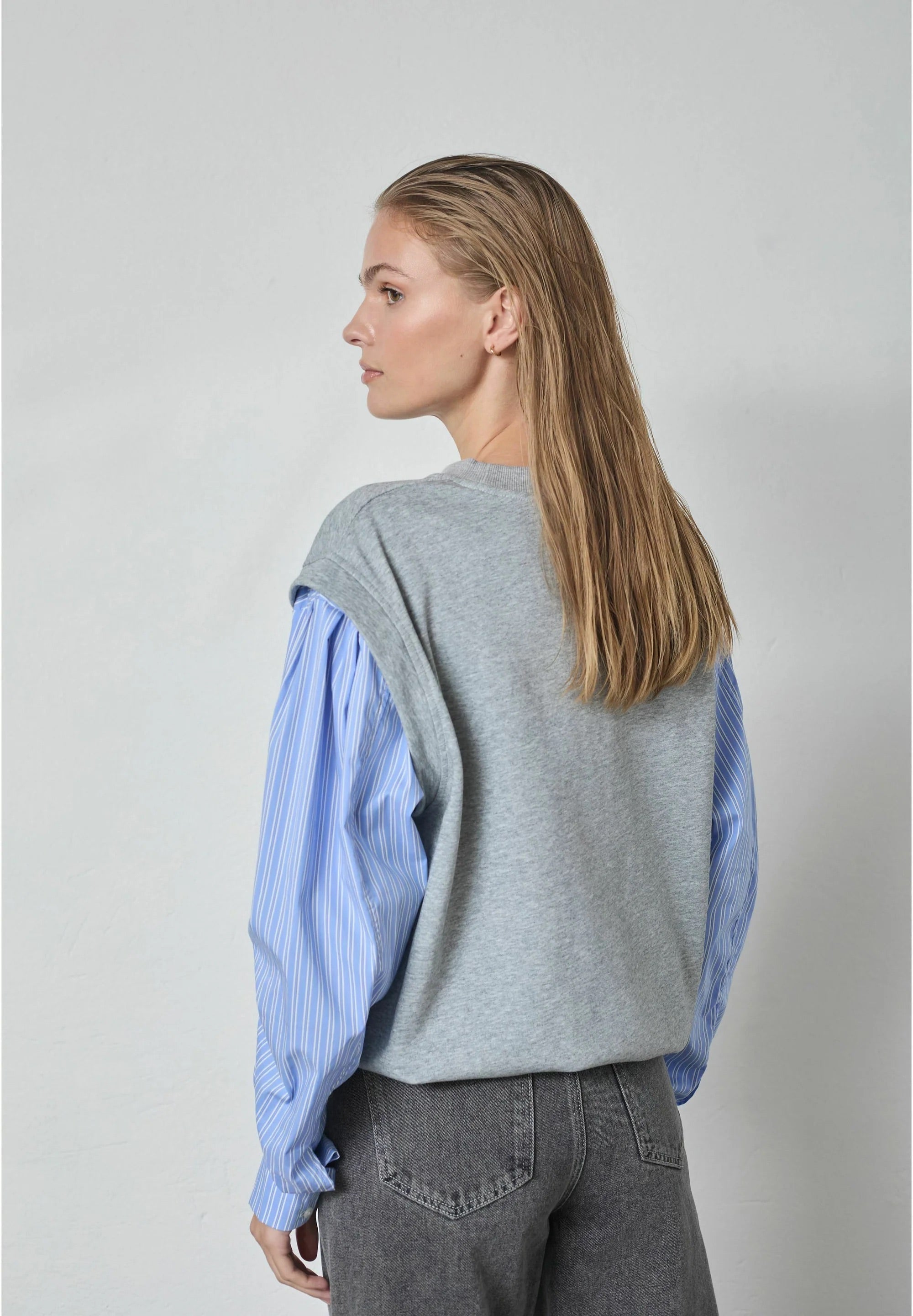 Co'couture Sabina Mix ingpulóver – Világosszürke