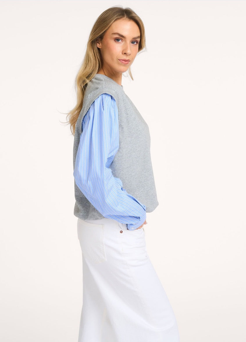 Co'couture Sabina Mix ingpulóver – Világosszürke
