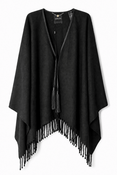 Marciano by Guess rojtos, gyapjúkeverék pelerinkabát – fekete