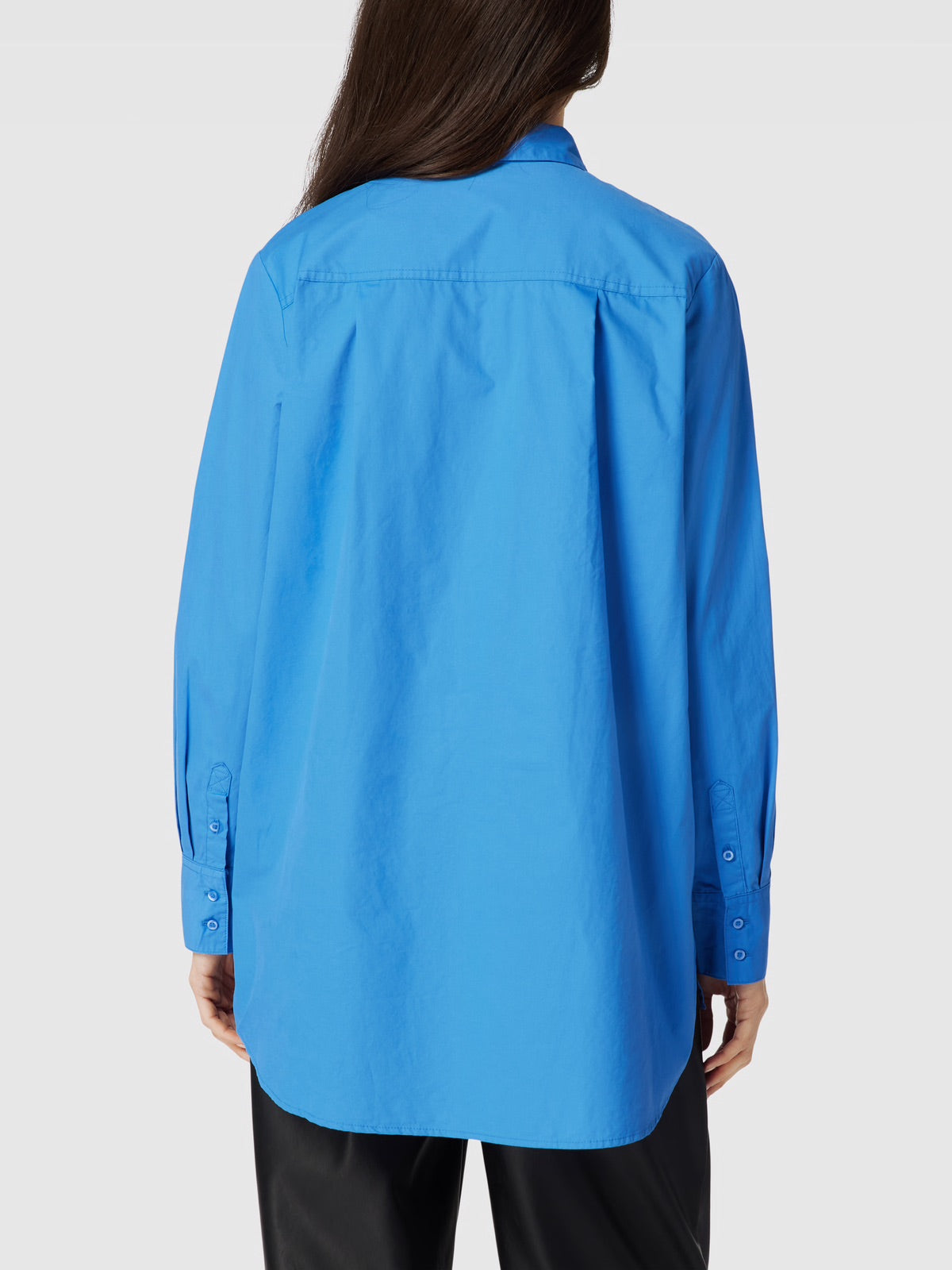 s.Oliver RED LABEL Cotton Shirt with Chest Pocket - Royal Blue