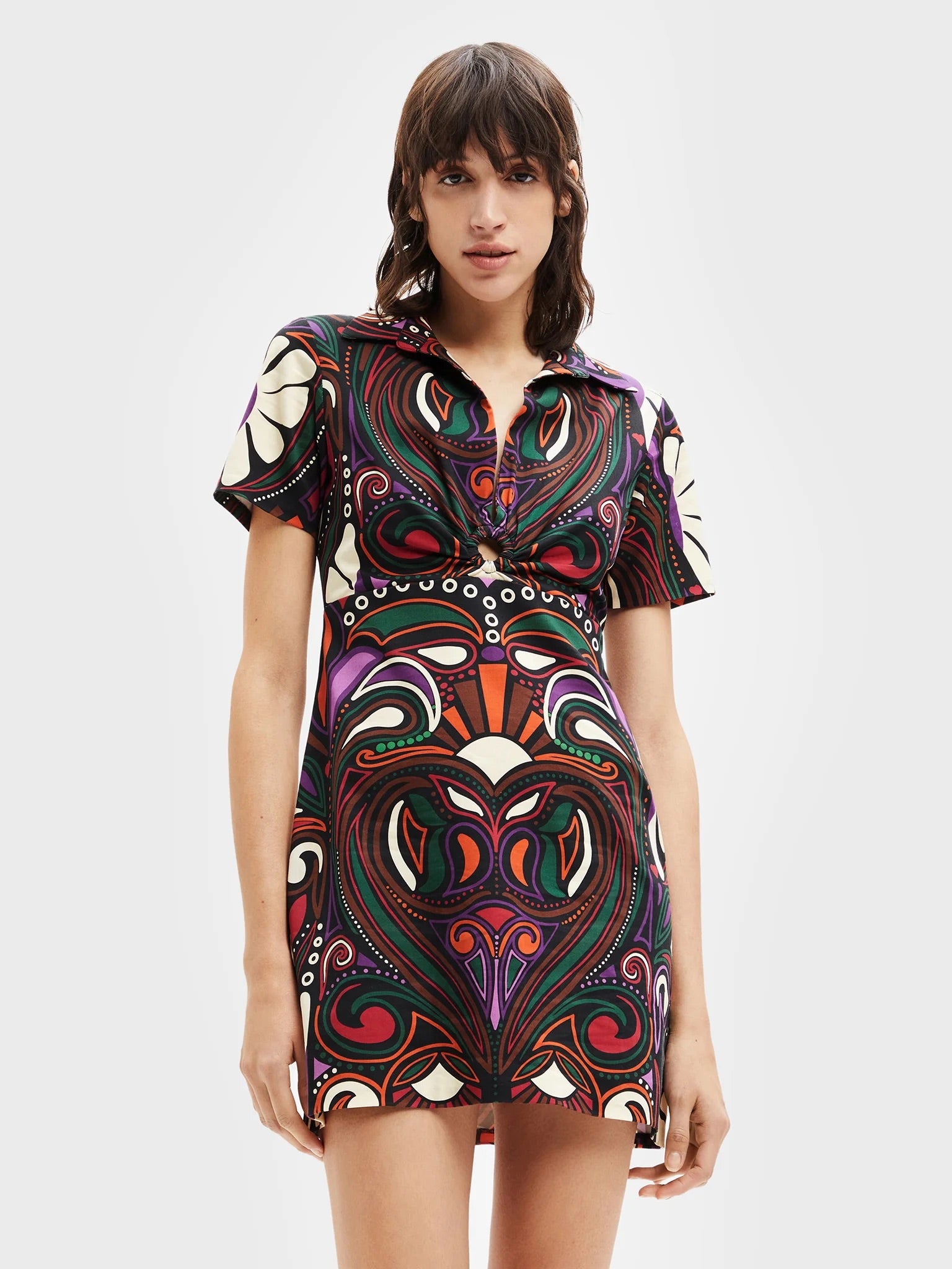 Desigual Celia törzsi mintás miniruha – sokszínű