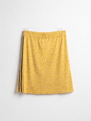 Cream virágmintás midiszoknya – sárga