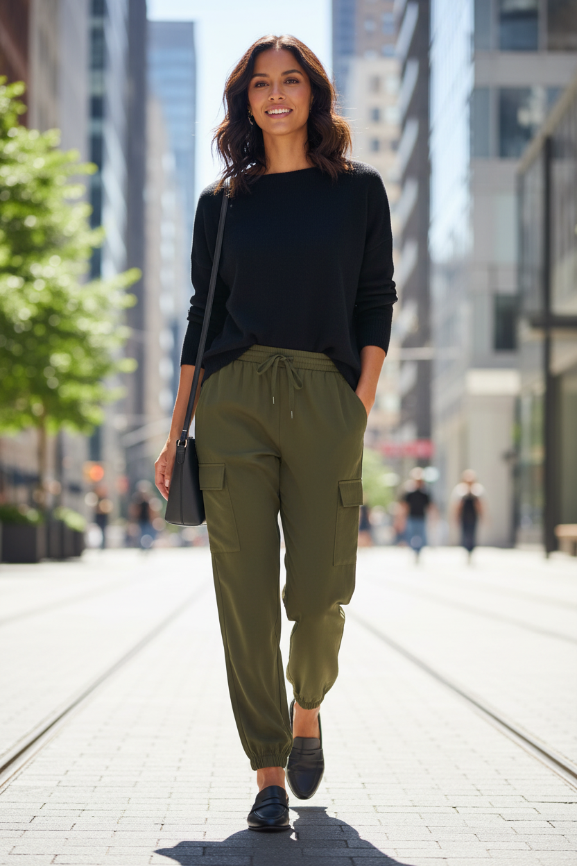 Fransa Fxcargo Cargo Jogger Nadrág - Olívazöld