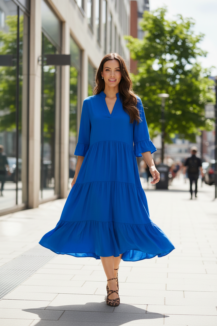 Saint Tropez Day Dress - lifestyle photo outdoor setting