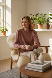 Saint Tropez MilaSZ Sweater Dusty Rose - lifestyle shot 2