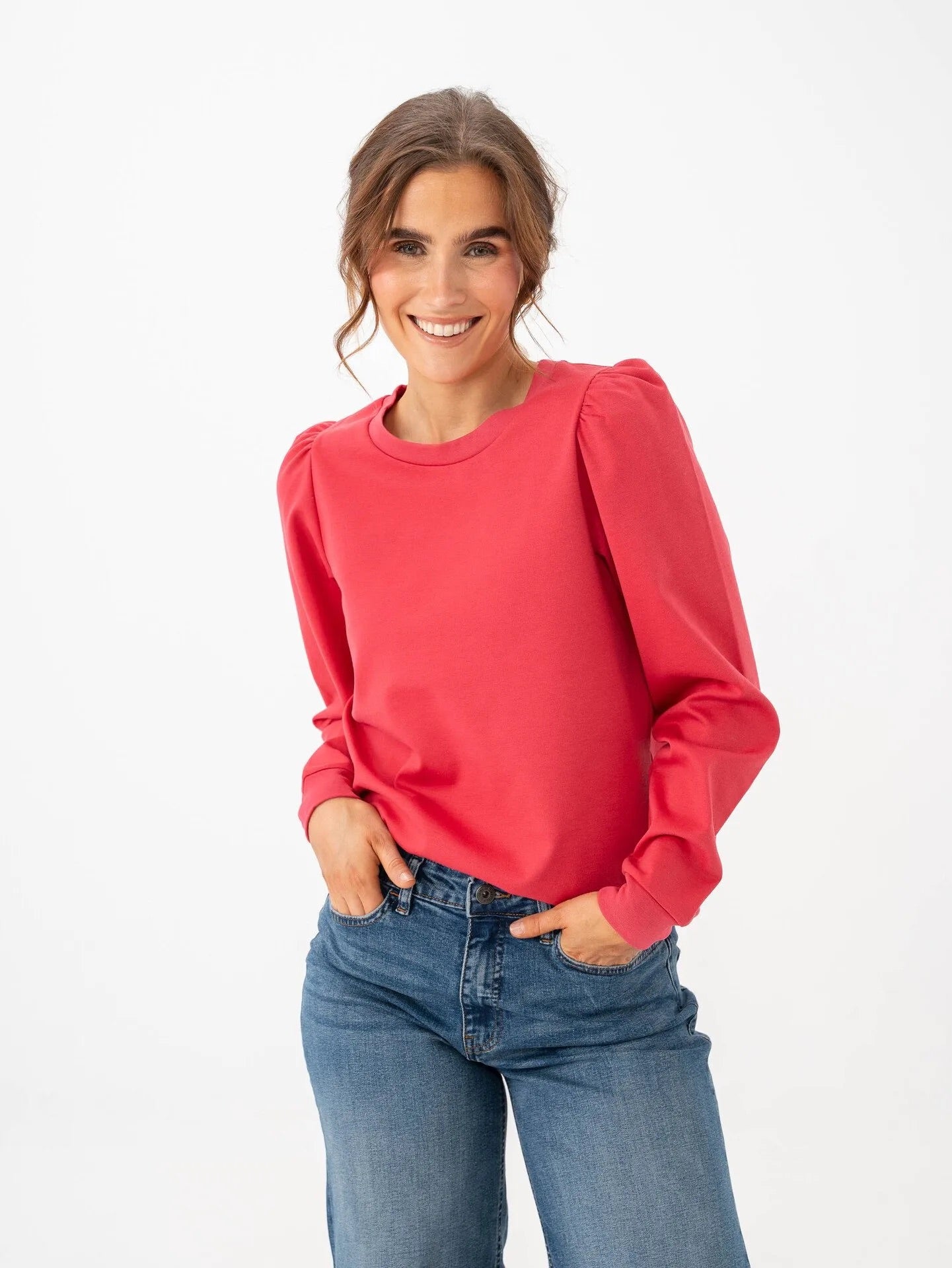 Ichi Exclusive Kate Sweater - Coral Pink