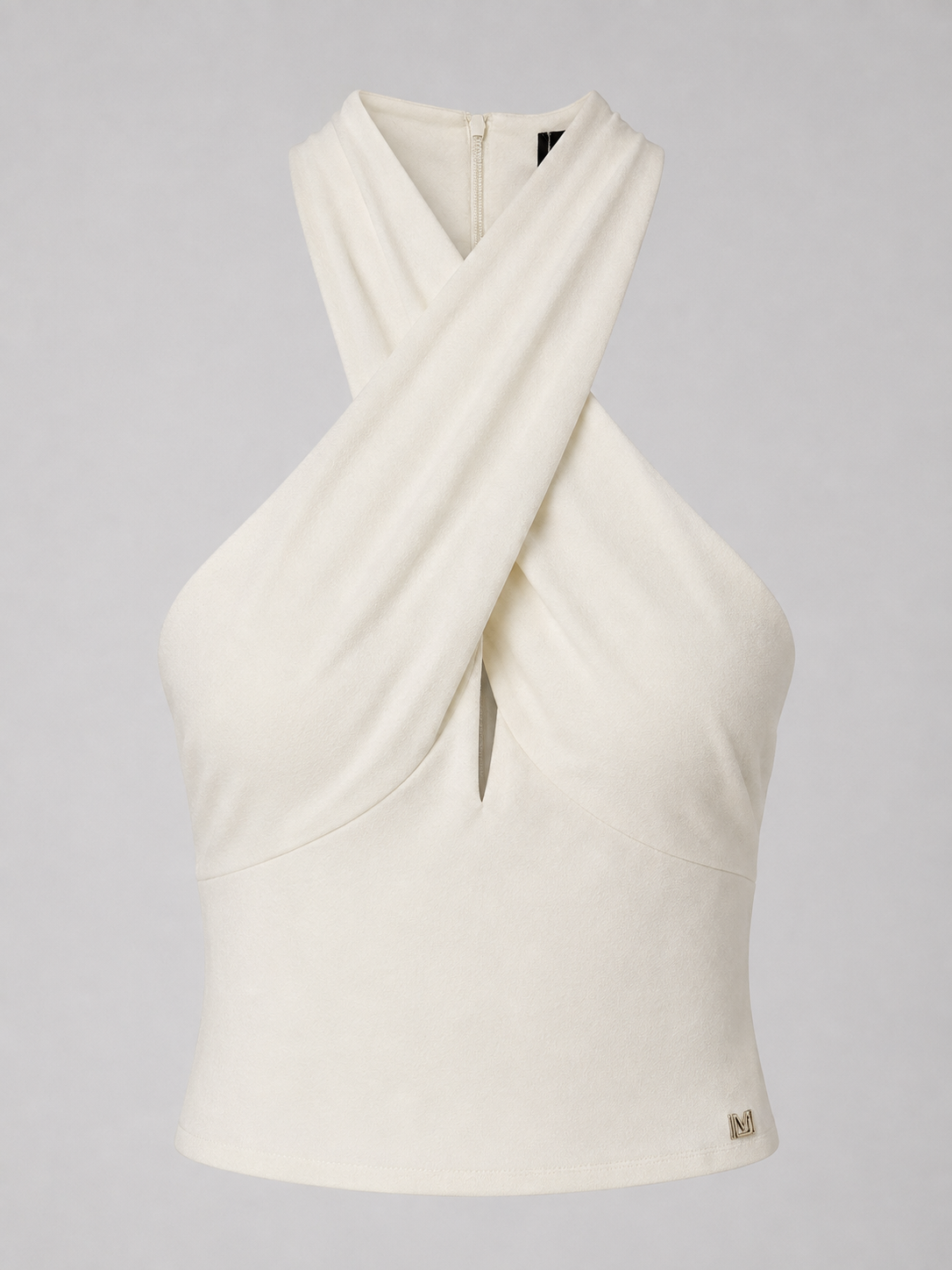 Marciano by Guess keresztezett nyakpántos felső – krém