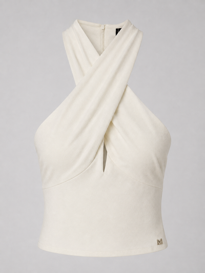 Marciano by Guess keresztezett nyakpántos felső – krém