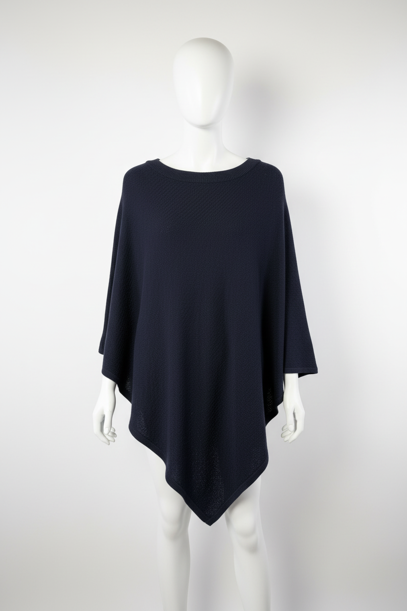 Mélykék poncsó termékfotó