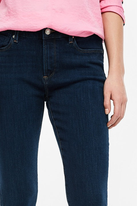 s.Oliver Izabell Skinny Fit farmernadrág sötétkék