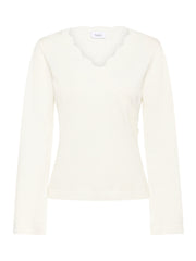 Saint Tropez MADLENASZ V-nyakú pulóver – Ice