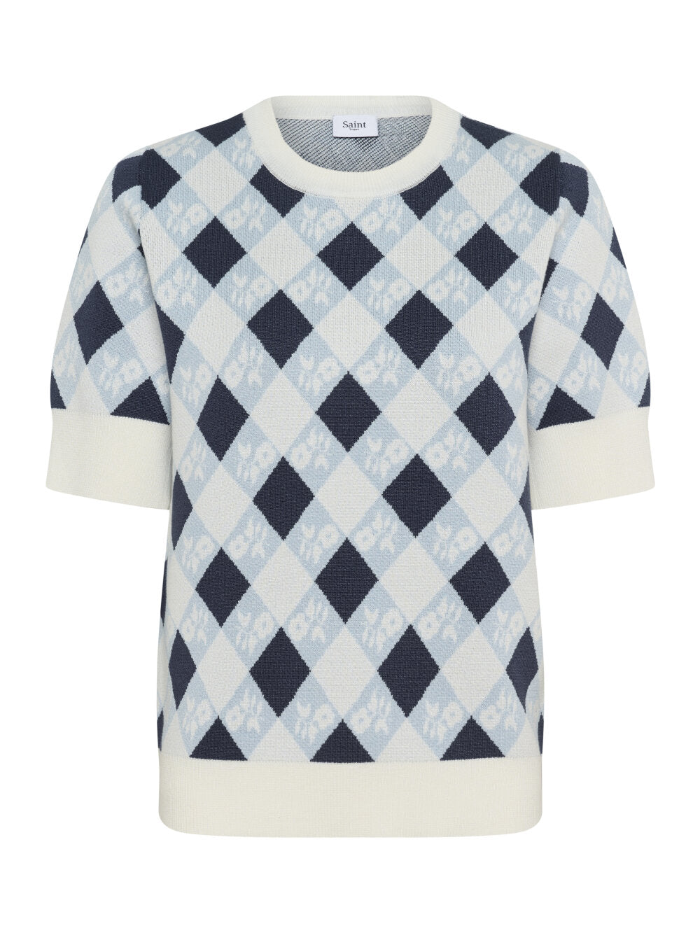 Saint Tropez MECHELLESZ pulóver - Cloud Naval Blue Argyle