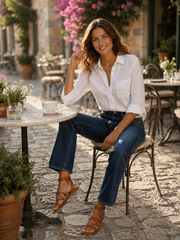 s.Oliver Mid Rise Slim Bootcut kék farmer – 5 zsebes sztreccs farmer | Női